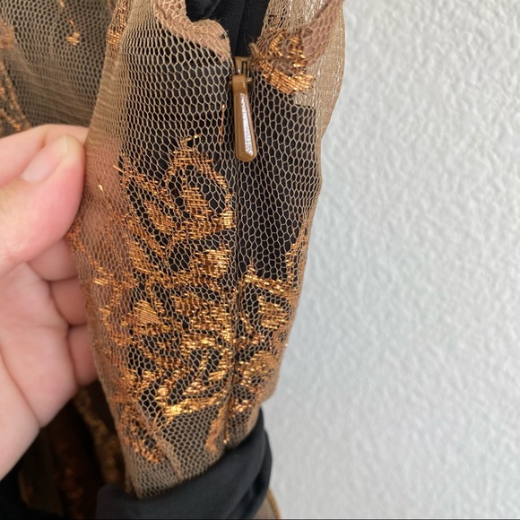 Anthropologie Moulinette Soeurs Honeyed Lace Dress Bronze  - Women's 2 - Picture 12 of 14